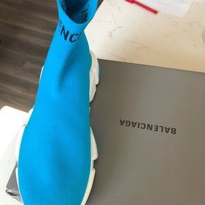 Balenciaga speed runners size 43 light blue